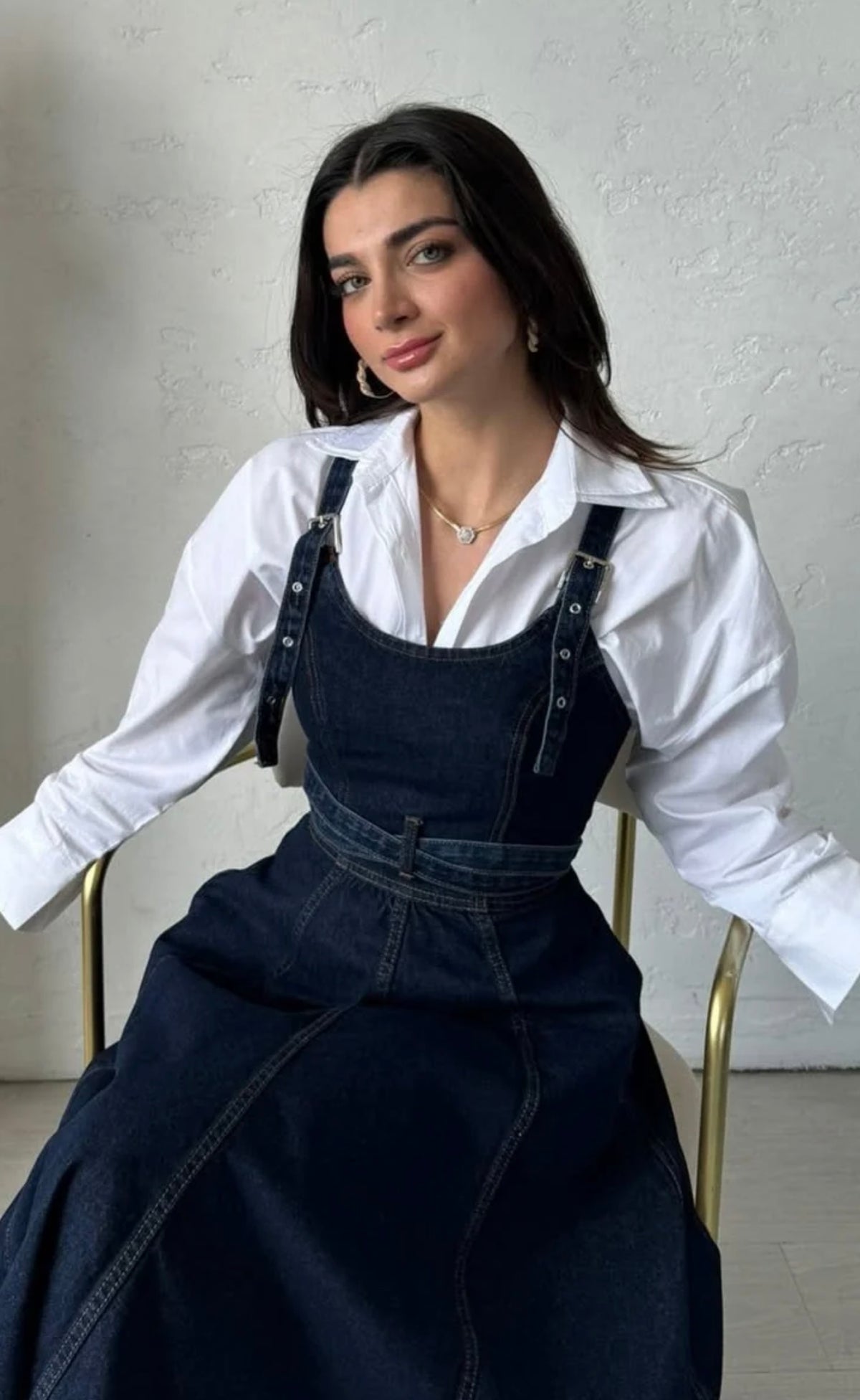 Robe en jean coupe cloche
